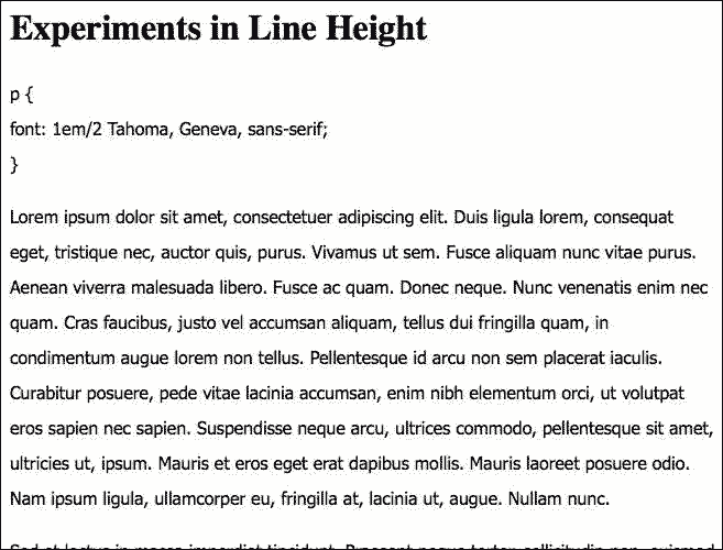 Line Height Css